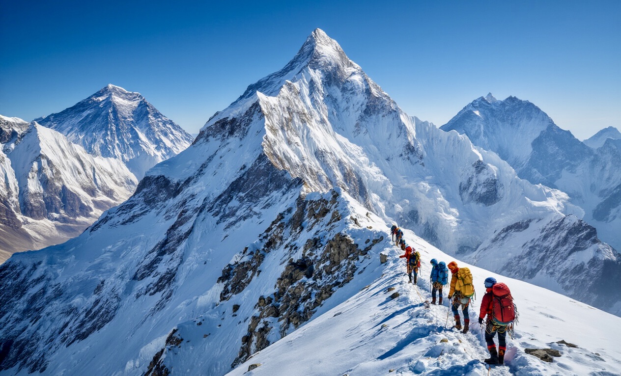 Lobuche East Climbing 1